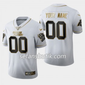 Carolina Panthers Tröjor Custom Nike Vit Golden Edition 100th - Herr